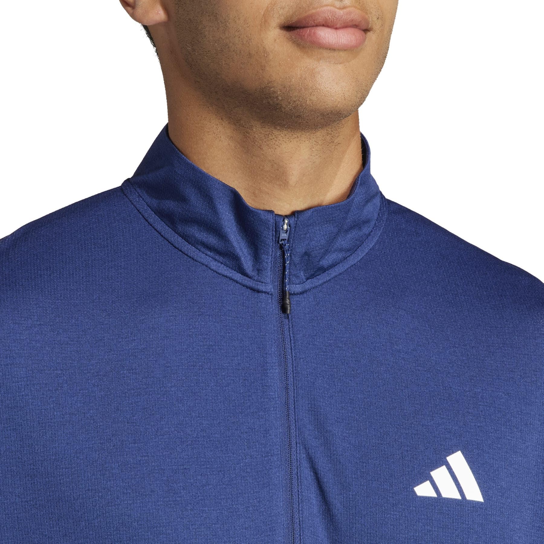 adidas Men's Train Essentials Quarter-Zip Long Sleeve T-Shirt