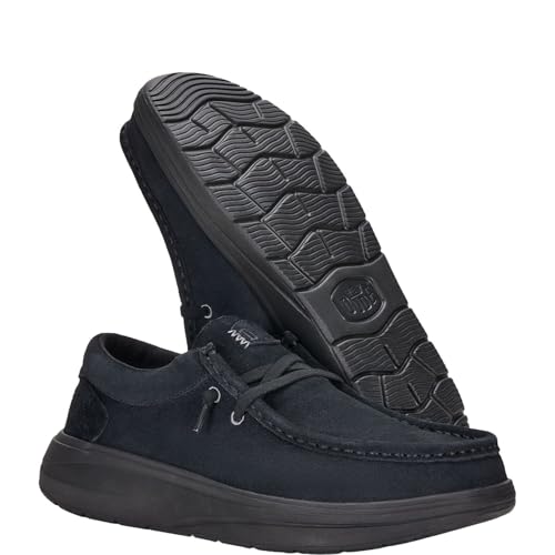 HEYDUDE Men's Wally Comf Suede Slip-On Loafers | Lightweight Men's Casual Shoes | Extra Plush Midsole Padding for Everyday Wear