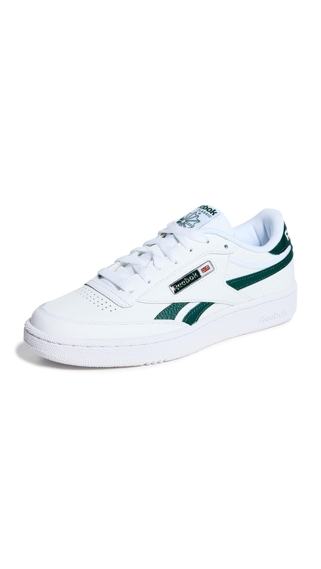 Reebok Unisex Club C Revenge Sneaker, White/Collegiate Green/White, 13.5 Women/12 Men