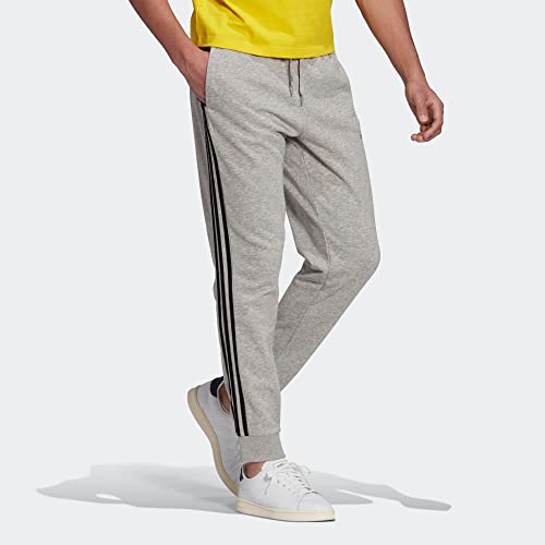 adidas Men's Essentials French Terry Tapered Cuff 3-Stripes Pants