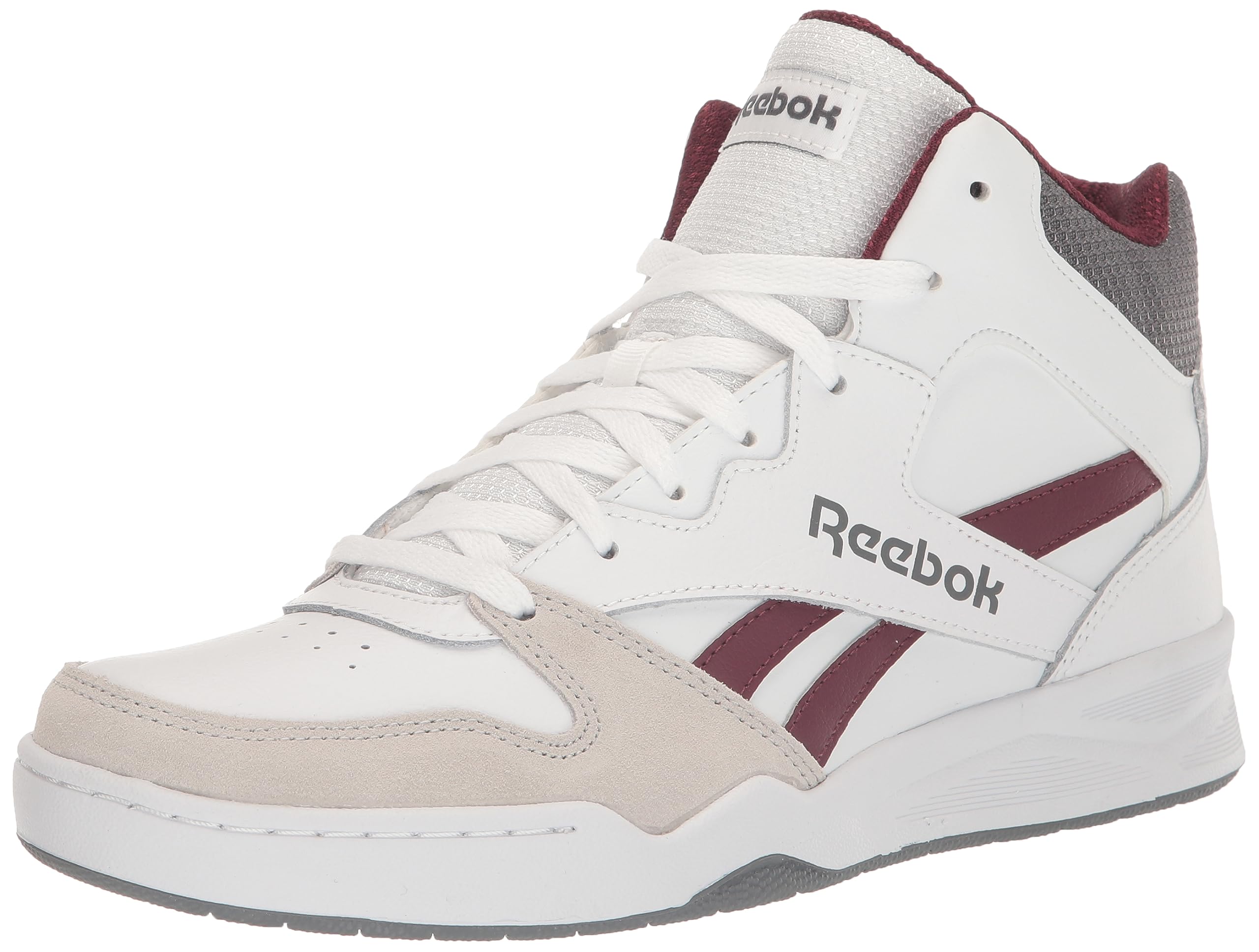 Reebok Men's Royal BB4500 HI-2 Sneaker, White/Classic Maroon/Pure Grey, 12