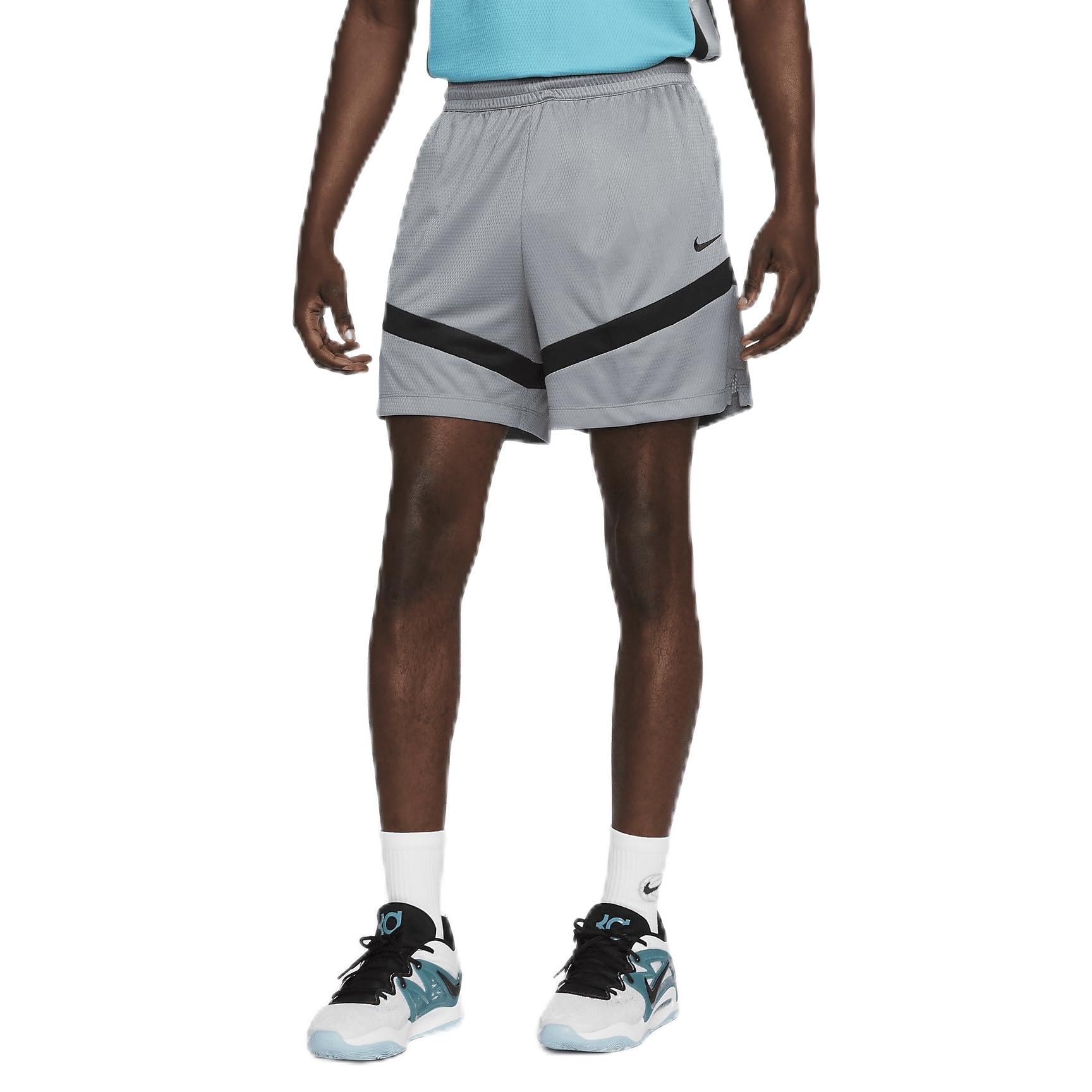 Nike Icon Men's Dri-FIT 6" Basketball Shorts (Cool Grey/Cool Grey/Black/Black, FQ5527-065)