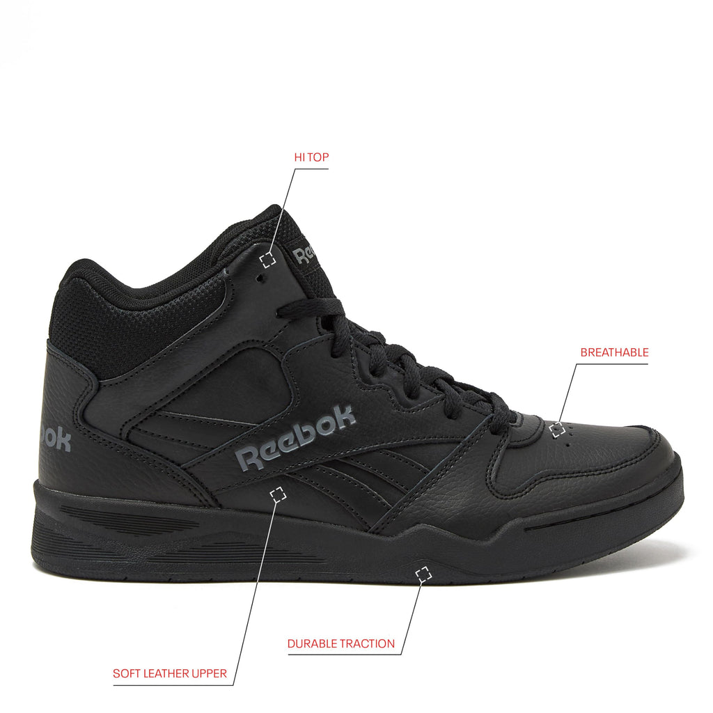 Reebok Men's Royal BB4500 Hi2 High Top Sneakers for Men, Black/Alloy, 9 Medium