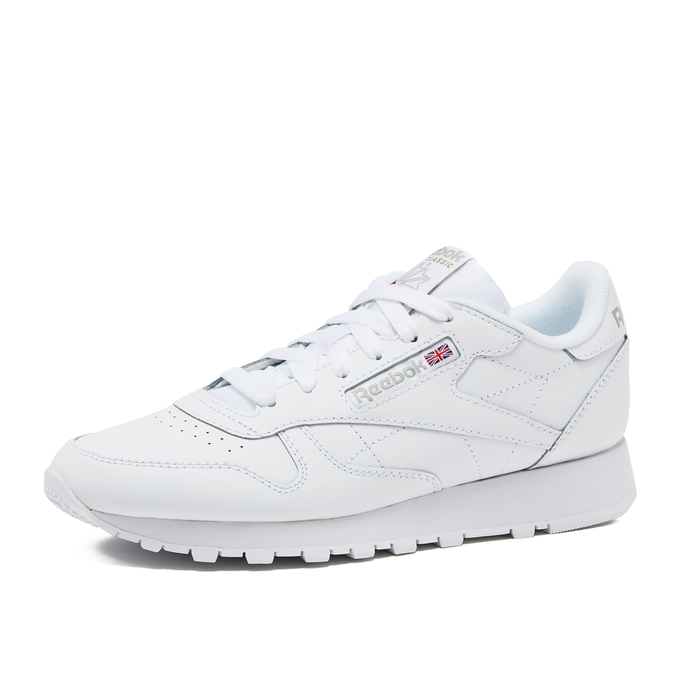 Reebok Classic Leather Sneakers for Women - Tennis Shoes Womens Size 5 to 12, Footwear White/Footwear White/Pure Grey3, 9