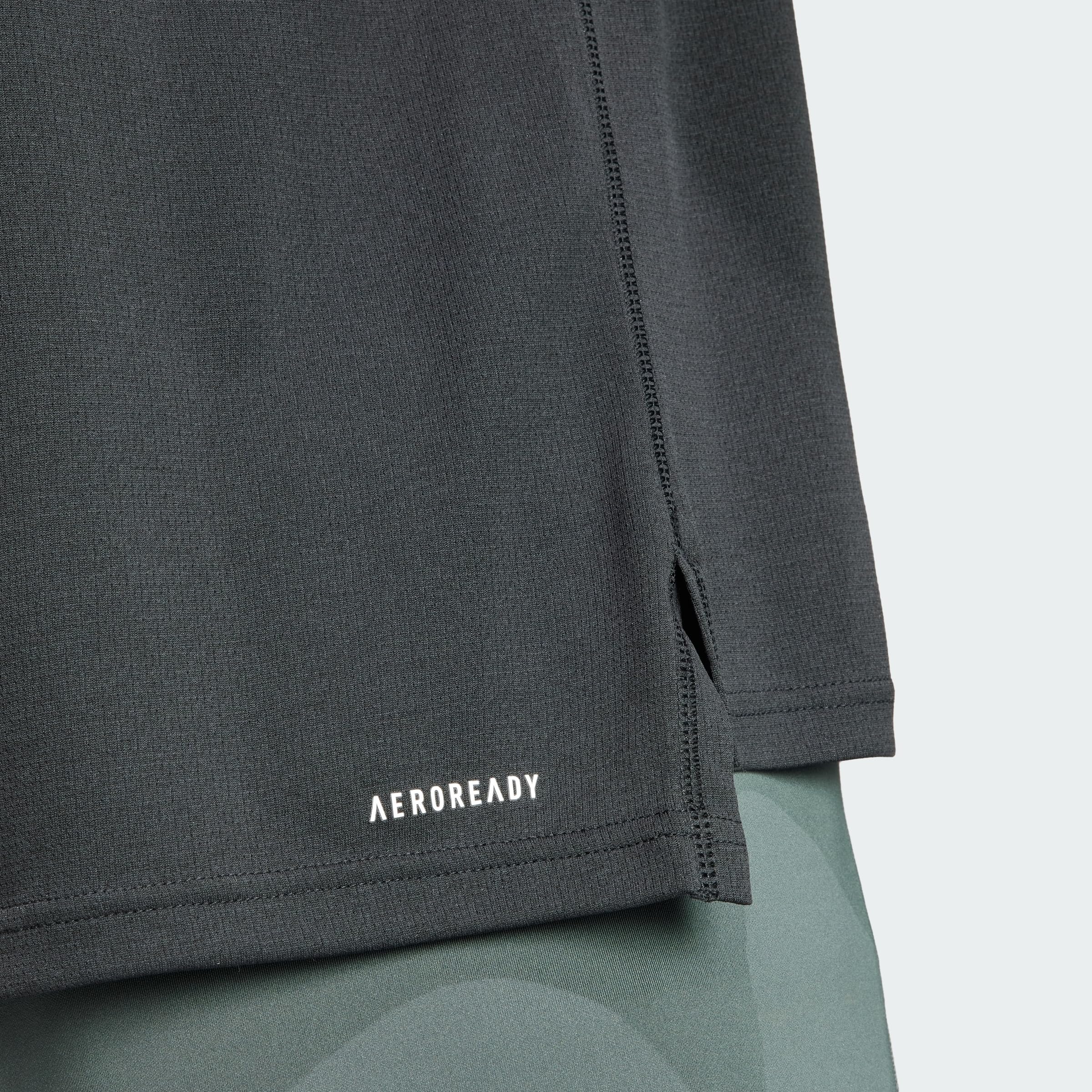 adidas Men's Train Essentials Quarter-Zip Long Sleeve T-Shirt