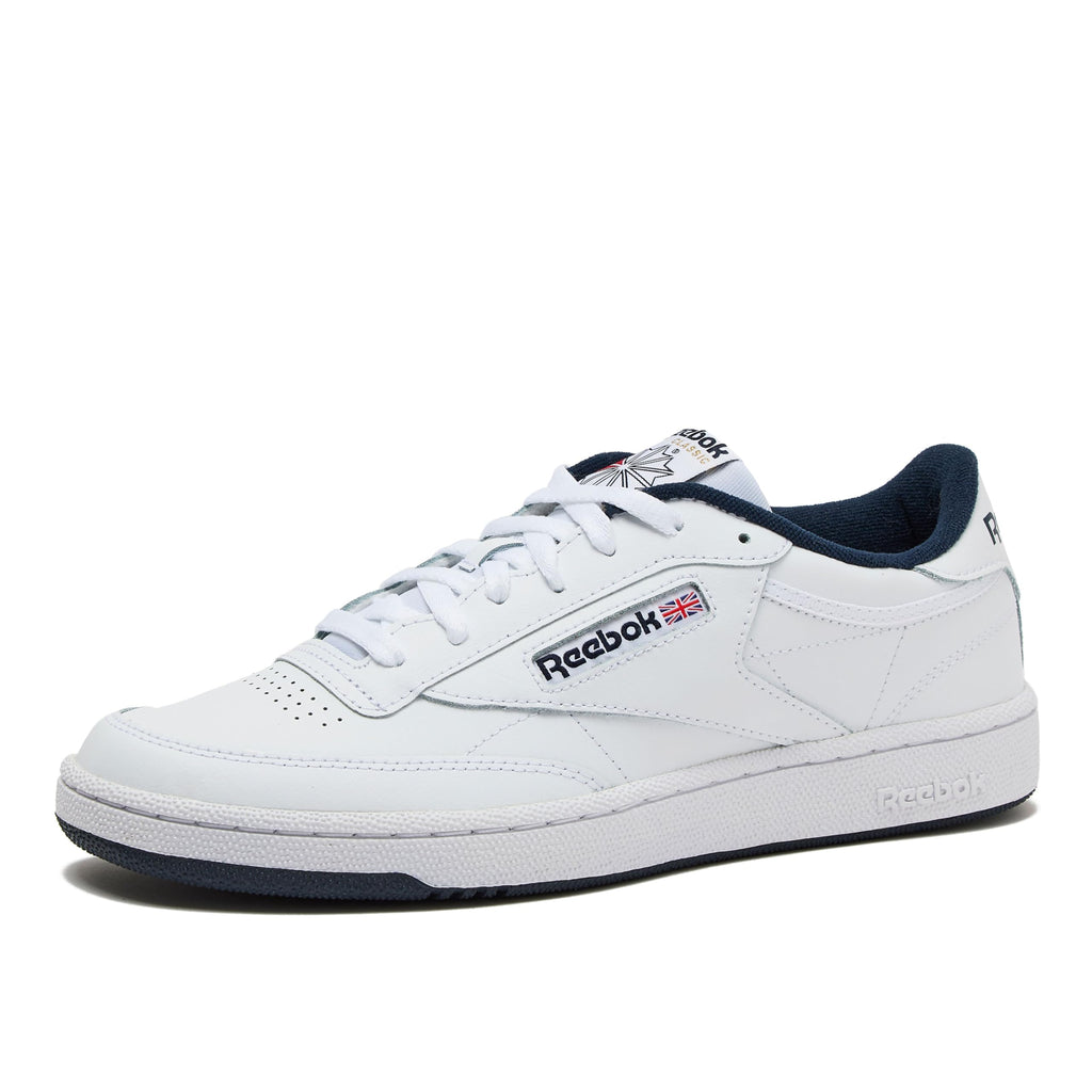 Reebok mens Club C 85 Walking Shoe, White/Navy, 10.5 US