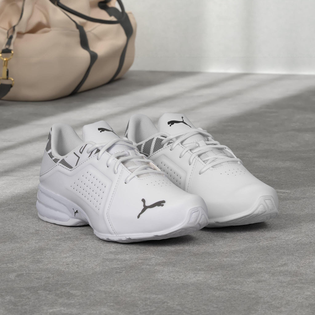 PUMA Men's Viz Runner Cross-Trainer (9, Puma/White-puma/Black, Numeric_9)