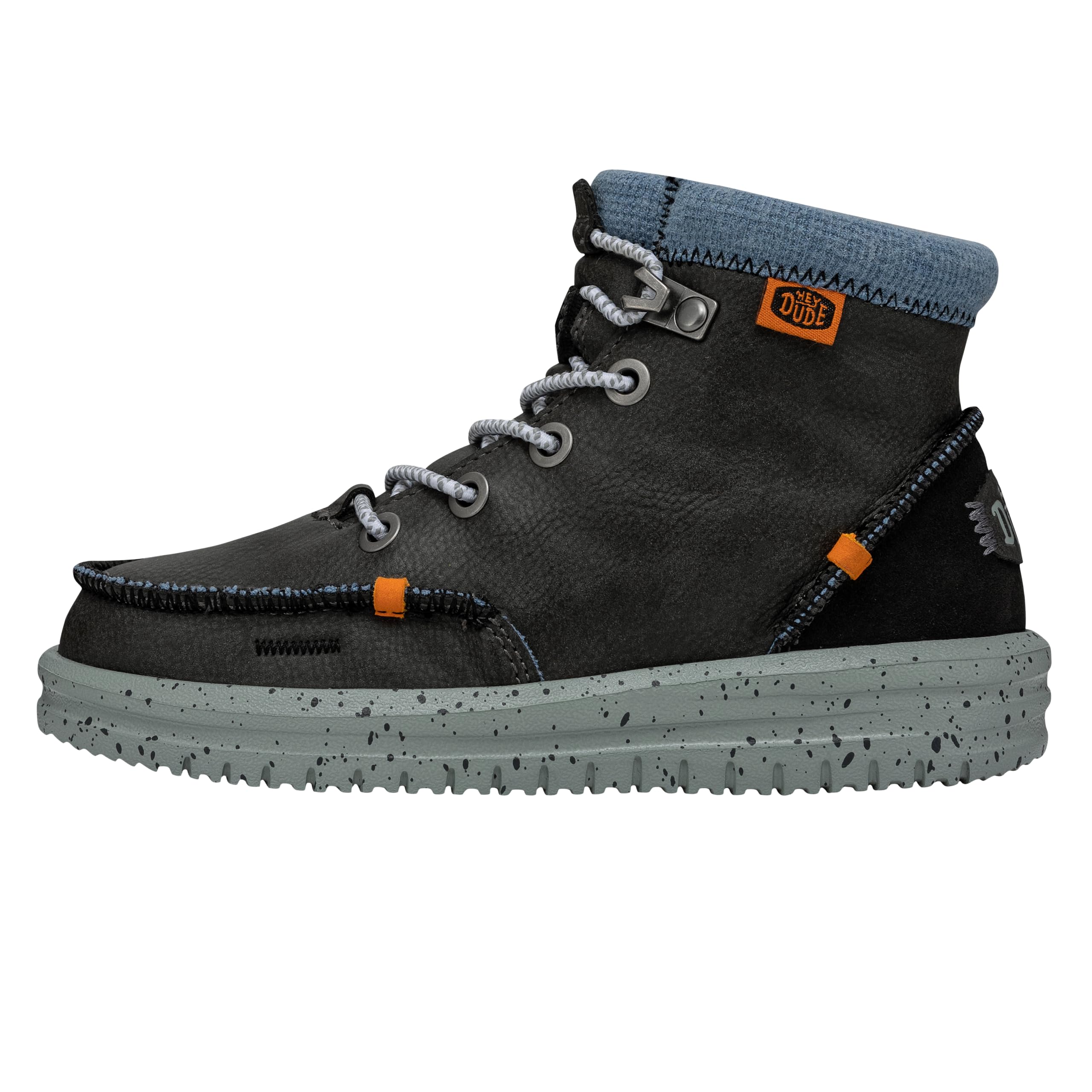 Hey Dude Bradley Leather Boots for Kids (Little Kid/Big Kid) - Round Moc Toe - Low-top Silhouette