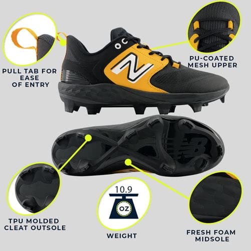 New Balance Mens Fresh Foam 3000 V6 MoldedBaseball Shoe