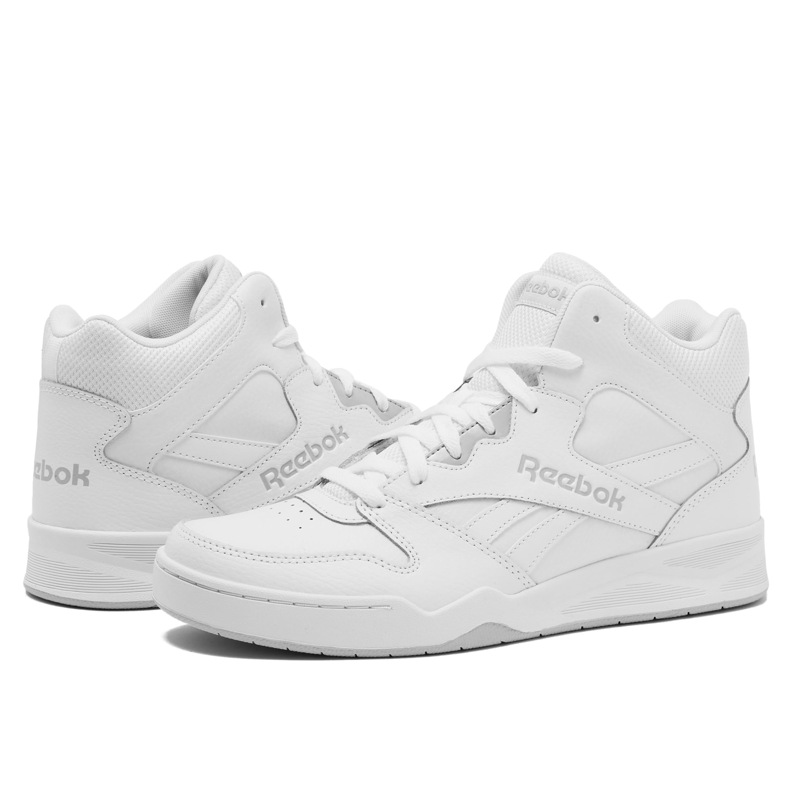 Reebok Men's Royal BB4500 Hi2 High Top Sneakers for Men, White/Light Solid Grey, 13 Extra Wide