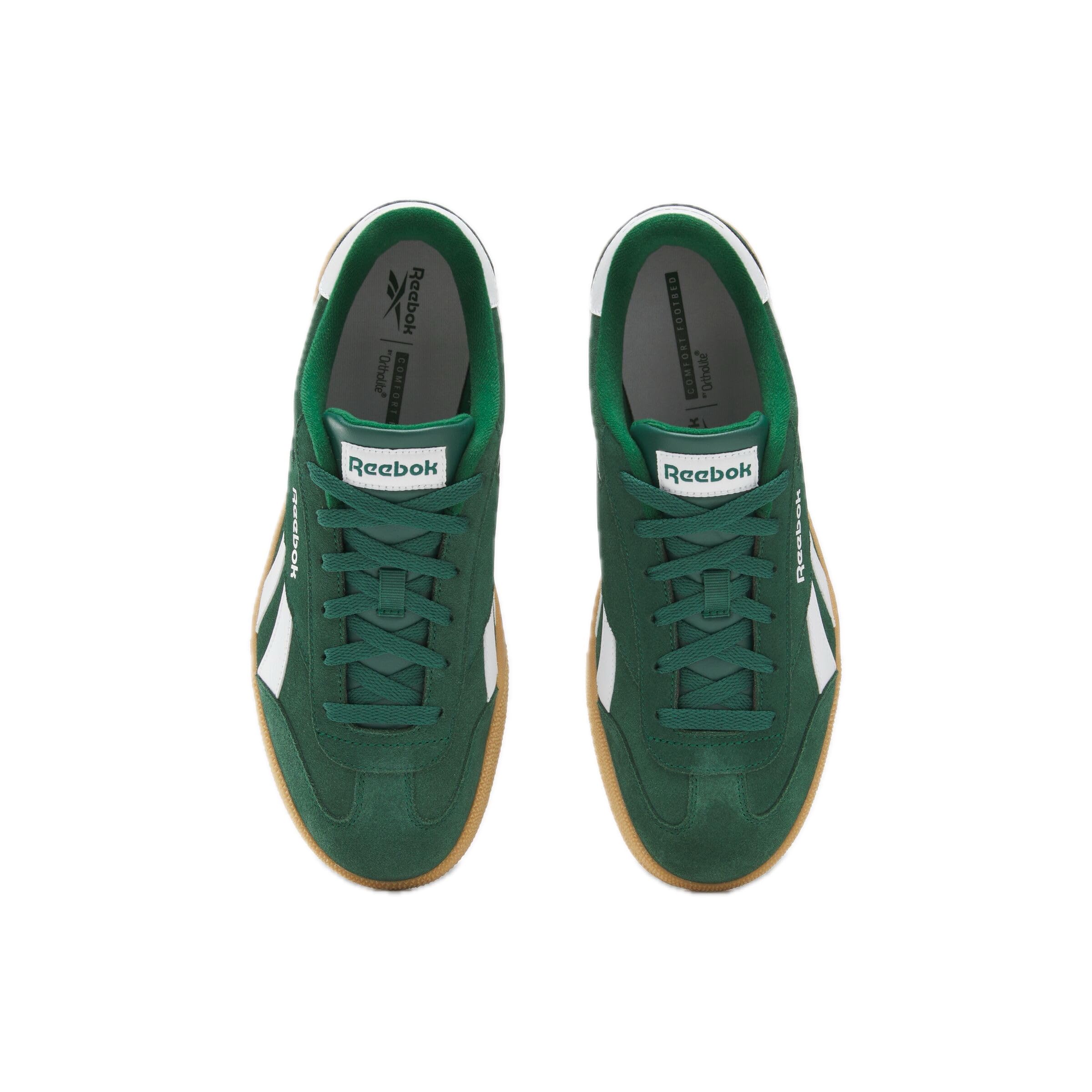Reebok Unisex Smash Edge Sneaker, Dark Green/White/Gum, 10.5 Women/9 Men