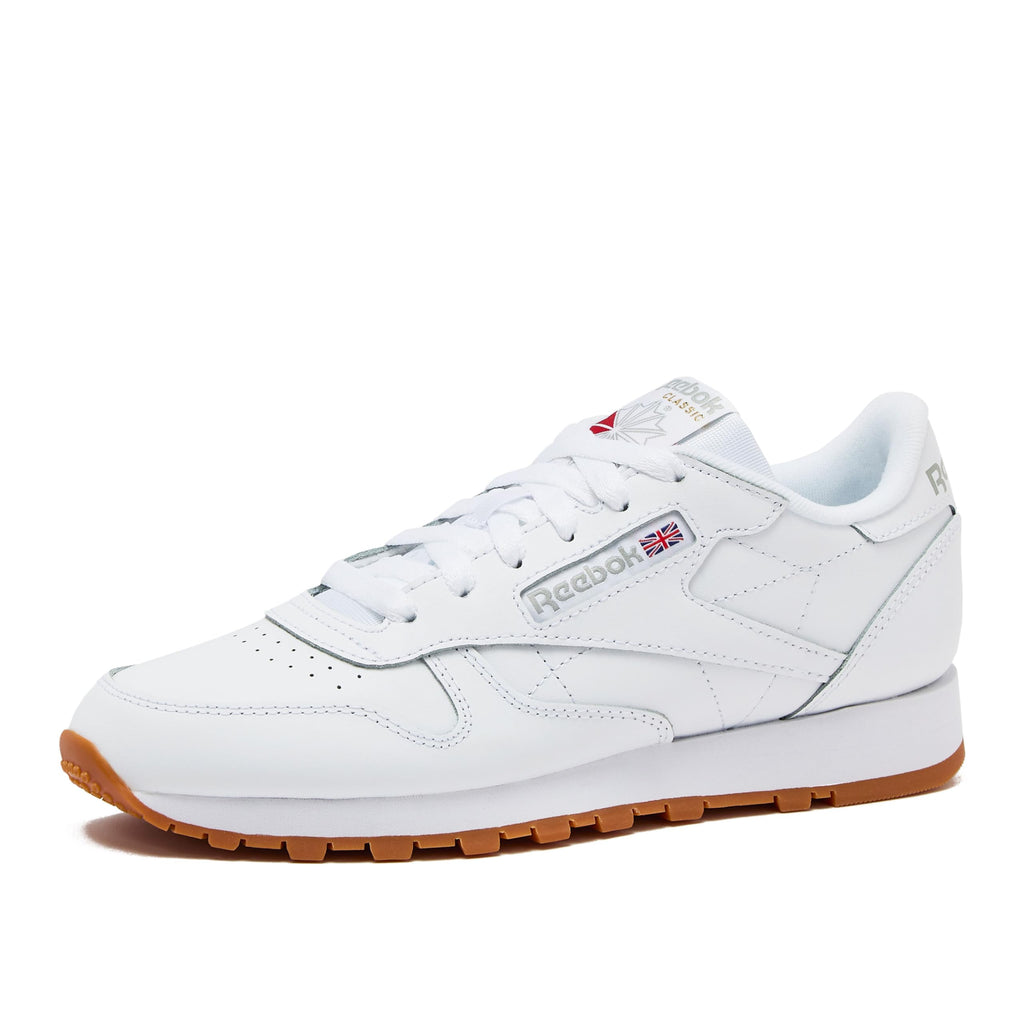 Reebok Classic Leather Sneakers for Women - Black or White Tennis Shoes Womens Size 5 to 12, Footwear White/Pure Grey3/Reebok Gum3, 5.5