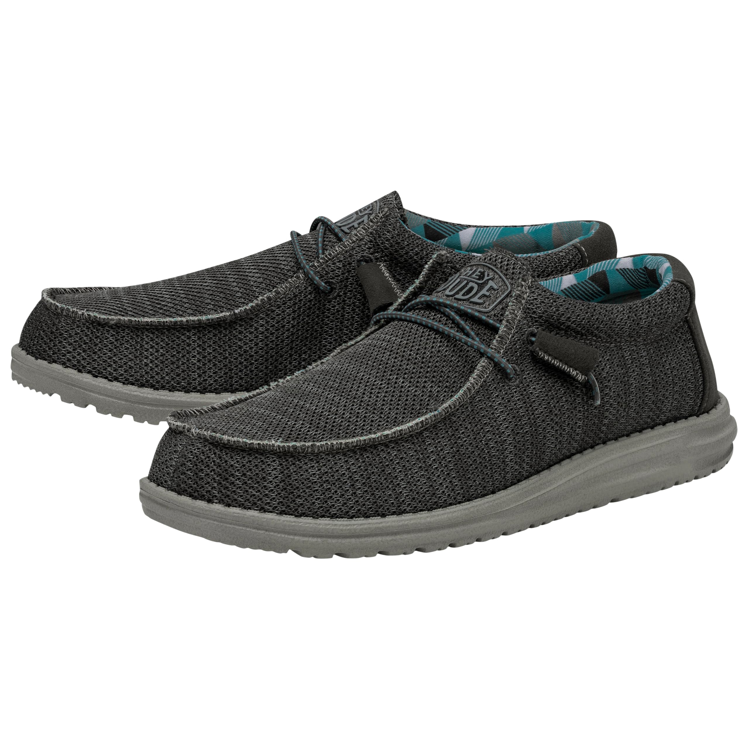 Hey Dude Men's Wally Sox | Men’s Shoes | Men's Lace Up Loafers | Comfortable & Light-Weight
