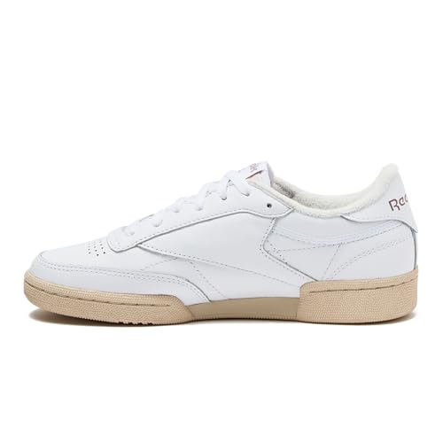 Reebok Club C 85 Vintage Tennis Sneakers for Women, Casual White Womens Shoes, Size 5 to 11 - White/Chalk/Infused Lilac, 9.5 Medium