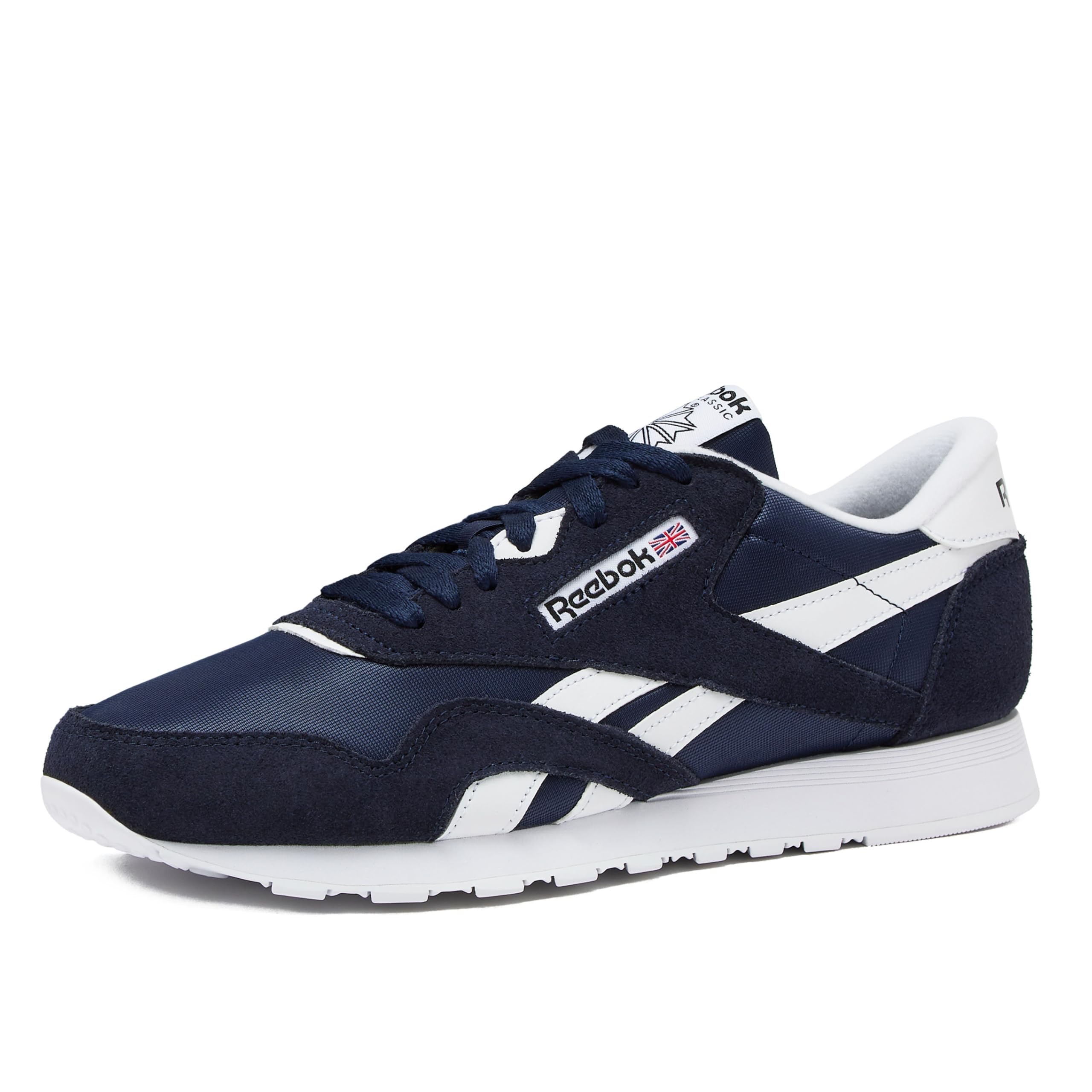 Reebok Classic Nylon Mens Sneakers Tennis Shoes, Vector Navy/Footwear White/Footwear White, 8.5